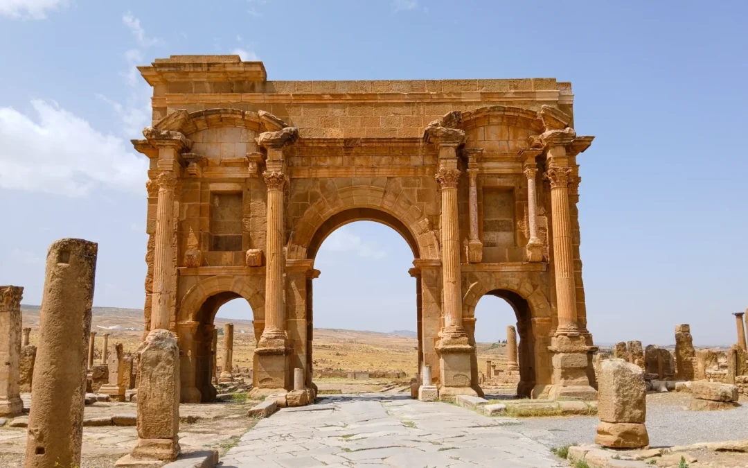 Ruinas romanas de Timgad, provincia de Batna, Argelia